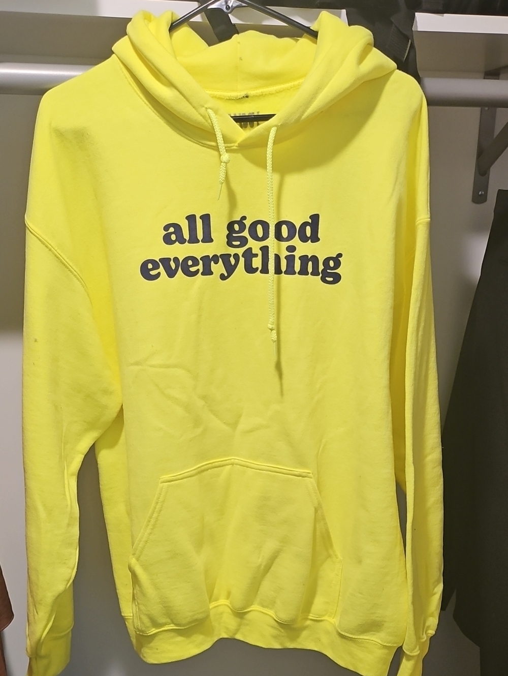 Yellow "All Good Everything" Hoodie Sweatshirt